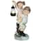 LED Solar Lighted Boy and Girl with Lantern Outdoor Garden Statue - 19.5"